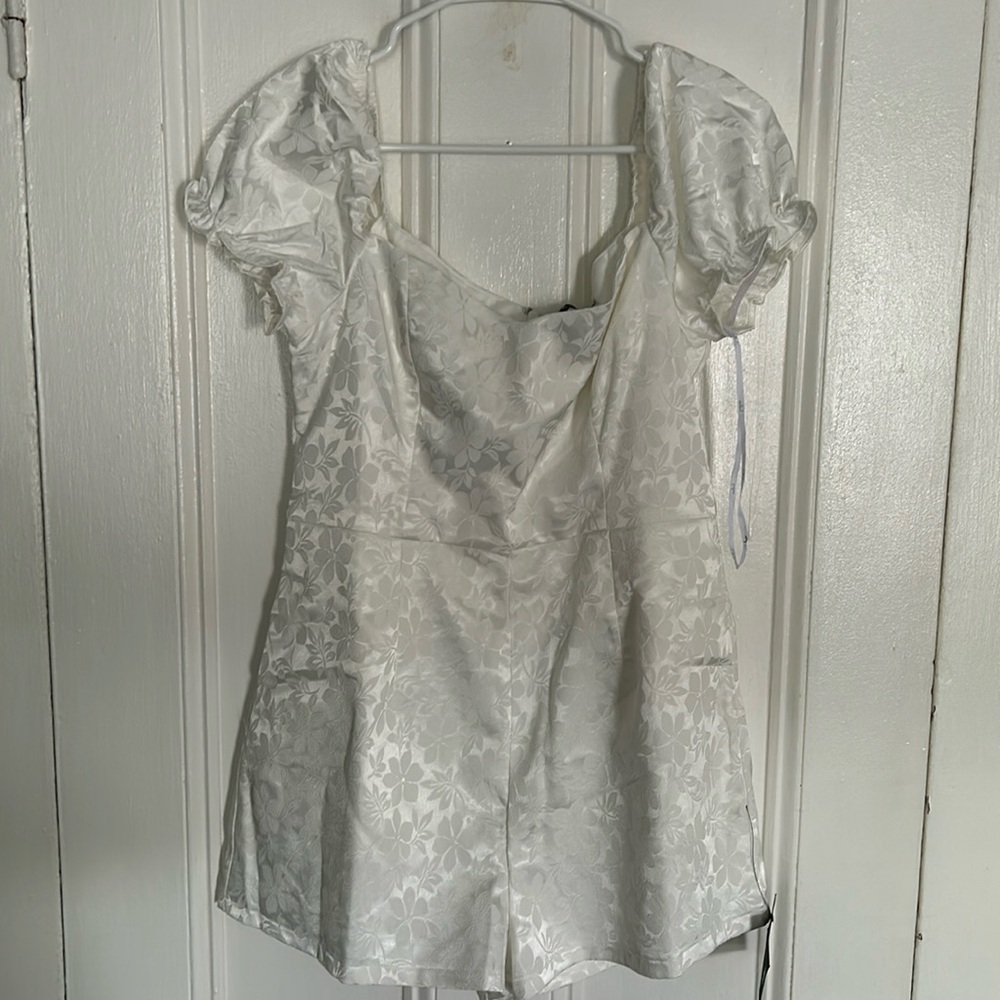 White Floral Romper